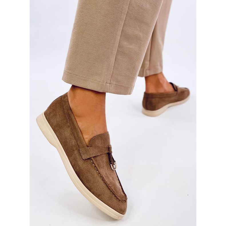 Mocassins en daim souple Robins Kaki brun 2