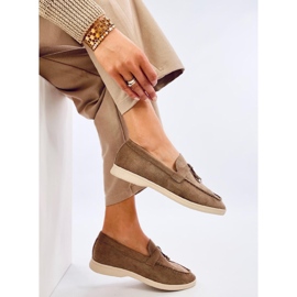 Mocassins en daim souple Robins Kaki brun 4