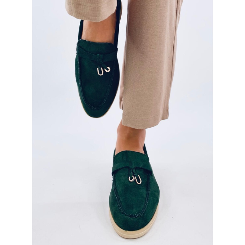 Mocassins en daim souple Robins Green vert 1