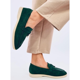Mocassins en daim souple Robins Green vert 3