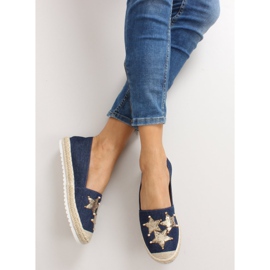 Espadrilles en toile avec clous CV-353 Dk. Bleu bleu marin 4