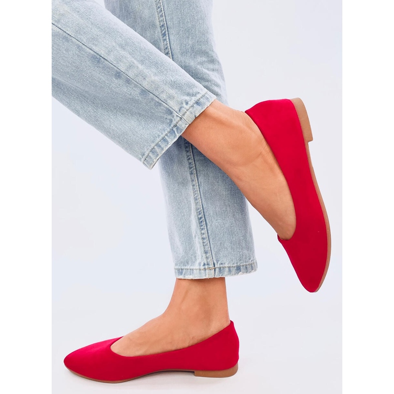 Keys Ballerines semelle cuir rouge 1