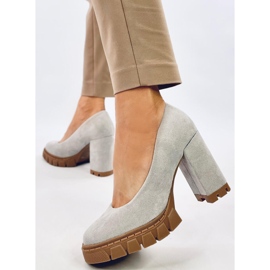 Angela Grey escarpins à talons hauts et plateforme gris 2