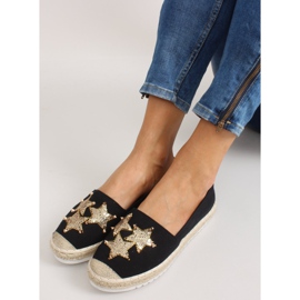 Espadrilles en toile avec clous CV-353 Noir le noir 6