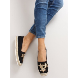Espadrilles en toile avec clous CV-353 Noir le noir 5