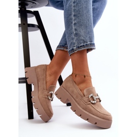 Mocassins Pour Femmes Avec Décoration Beige Ellise 1 Mocassins Pour Femmes Avec Décoration Beige Ellise 1