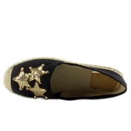 Espadrilles en toile avec clous CV-353 Noir le noir 3