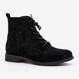 S.barski HY66-136 Bottines pour femmes avec motif, noir le noir 2