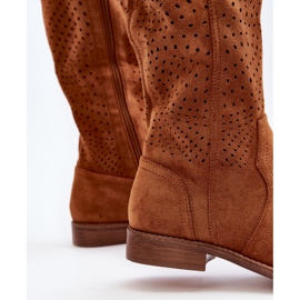 S.barski HY66-150 Bottines Plates Ajourées Camel brun 11