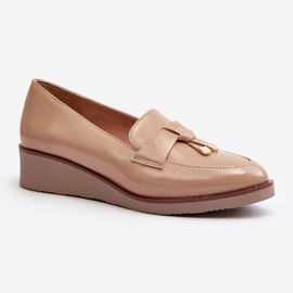 Vinceza Chaussures Compensées En Cuir Verni Pour Femme Avec Décoration Miliret beige 1 Vinceza Chaussures Compensées En Cuir Verni Pour Femme Avec Décoration Miliret beige 1