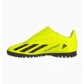 Chaussures Adidas X Crazyfast Club Vel Tf Jr IF0713 jaune 2