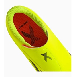 Chaussures Adidas X Crazyfast Club Vel Tf Jr IF0713 jaune 3