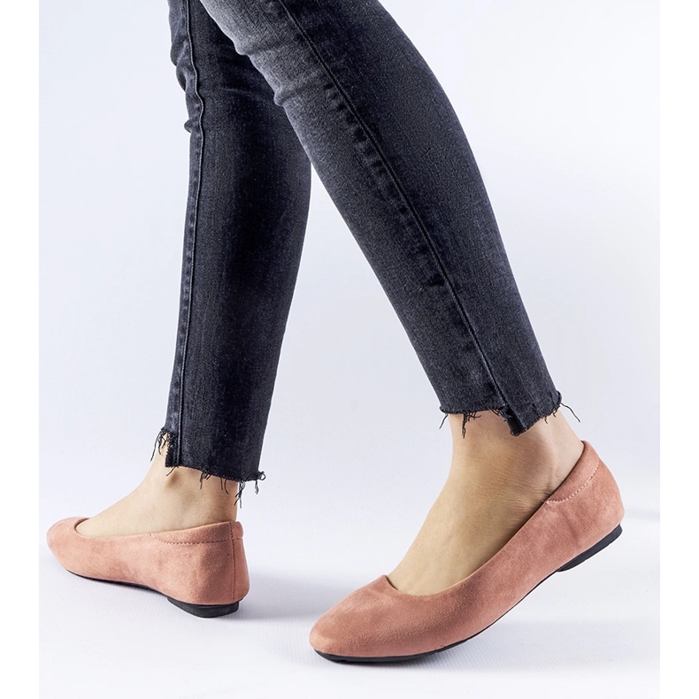 Ballerines Jules en éco-daim rose foncé 1
