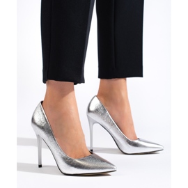 Goodin Talons hauts à la mode argent 1