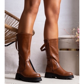 Bottes marron avec fermeture éclair Nansen décorative brun 1