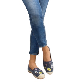 Espadrilles avec patchs JH21p D. Bleu bleu marin 4