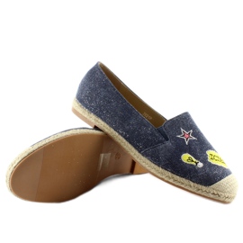 Espadrilles avec patchs JH21p D. Bleu bleu marine 1