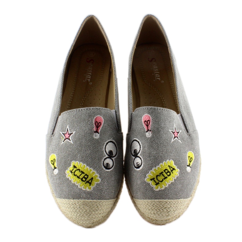 Espadrilles avec patchs JH21p Gris 1