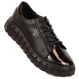 Chaussures Filippo W PAW365 en cuir noir le noir 1