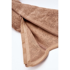 S.barski HY66-132 Bottes ajourées pour femme, Beige 1