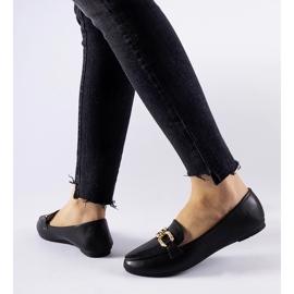 Mocassins noirs avec boucle Sovera 1