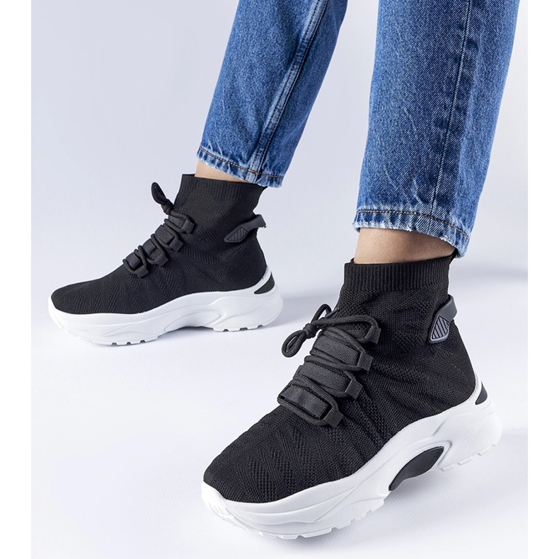 Baskets montantes Vigatto noires 1