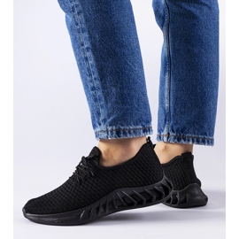 Baskets en tissu noir Derek 1