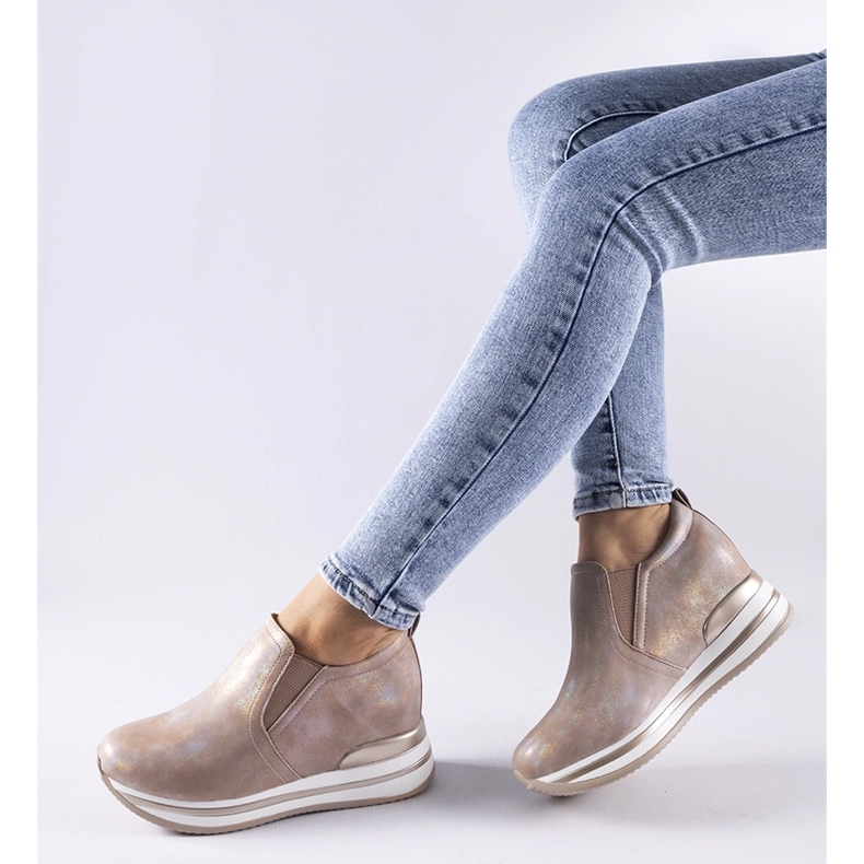 Baskets compensées Alquippa rose clair 1 Baskets compensées Alquippa rose clair 1