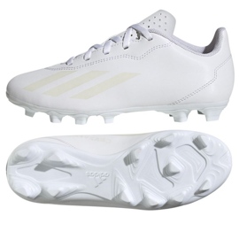 Chaussures Adidas X CRAZYFAST.4 FxG Jr IE1589 blanche 1