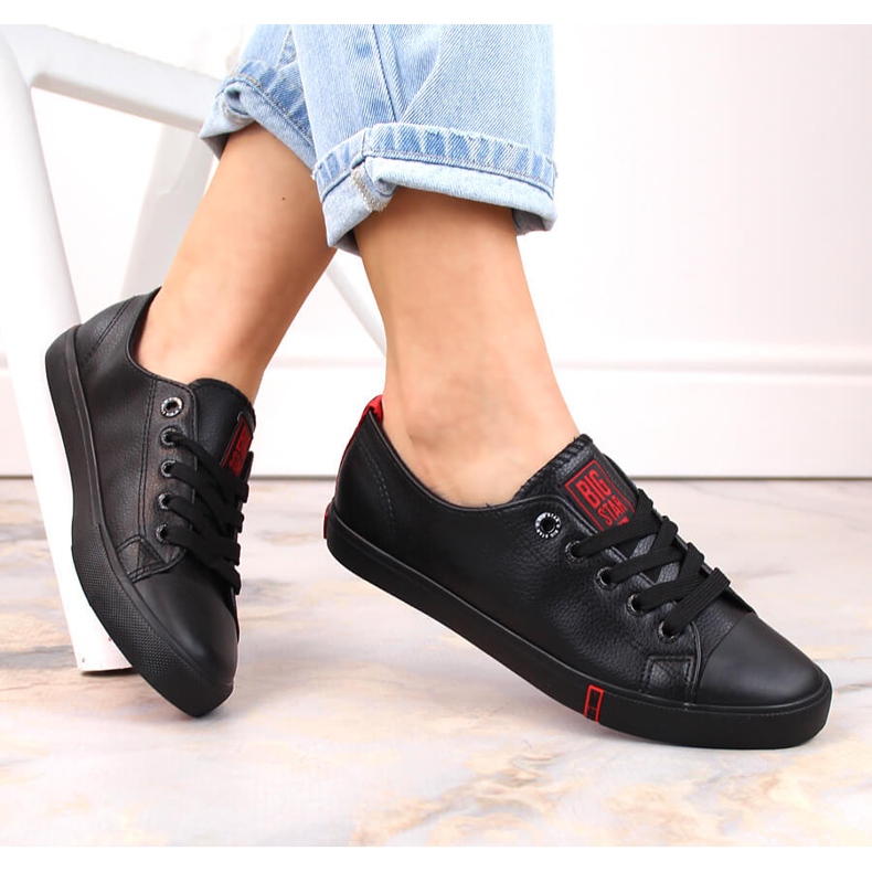 Low-top eco cuir noir Big Star GG274007 le noir 2