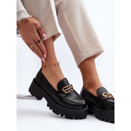 Zazoo 20164 Mocassins pour Femme en Cuir Naturel, Noir 2