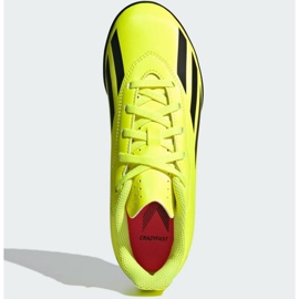 Chaussures Adidas X Crazyfast Club Tf Jr IF0707 jaune 2
