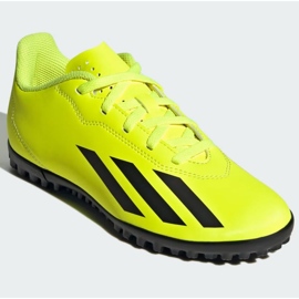 Chaussures Adidas X Crazyfast Club Tf Jr IF0707 jaune 3