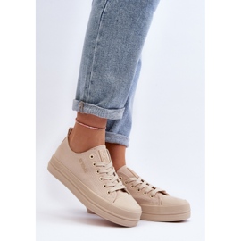 Baskets Femme En Tissu Beige Staneva 2