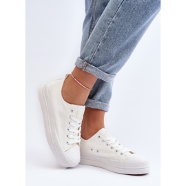 Baskets en tissu pour femmes blanches Staneva 4
