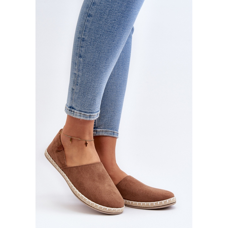 Espadrilles Femme En Daim Marron Vulcano brun 2