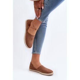 Espadrilles Femme En Daim Marron Vulcano brun 3