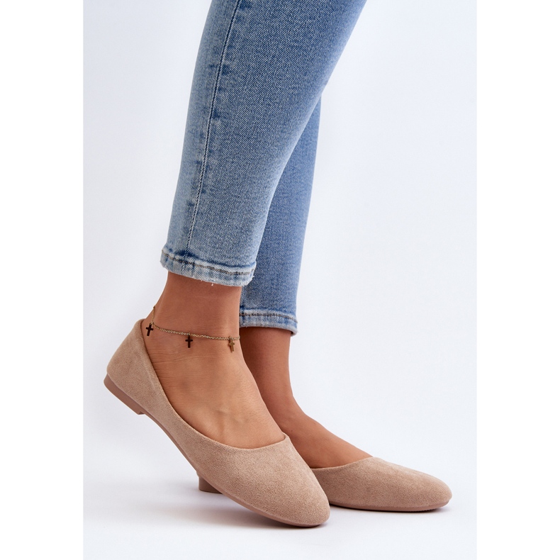 Ballerines Femme En Daim Beige Lasota 2