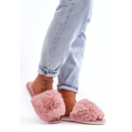 Chaussons femme avec fourrure, rose Vienitta 1