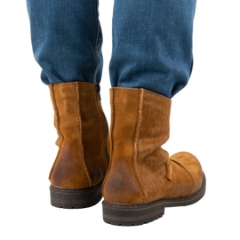 Olivier Bottes homme en cuir 553KZ rouge brun 2