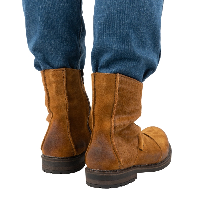 Olivier Bottes homme en cuir 553KZ rouge brun 2