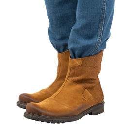 Olivier Bottes homme en cuir 553KZ rouge brun 3