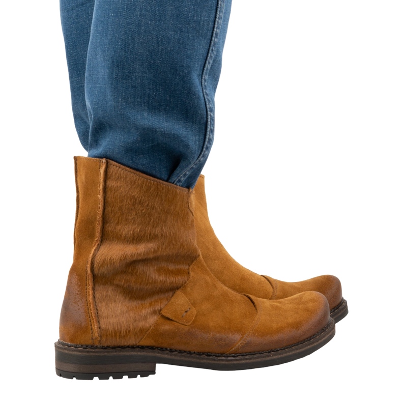 Olivier Bottes homme en cuir 553KZ rouge brun 1