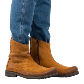 Olivier Bottes homme en cuir 553KZ rouge brun 4