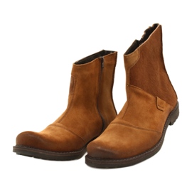 Olivier Bottes homme en cuir 553KZ rouge brun 5