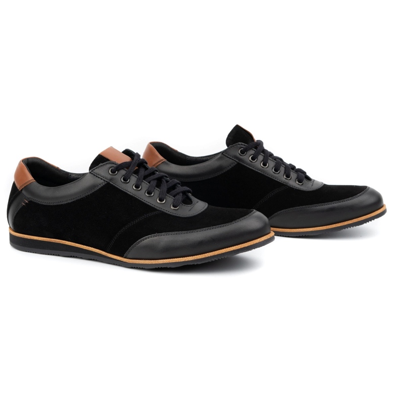 Olivier Chaussures en cuir pour hommes 7007KB noir 2