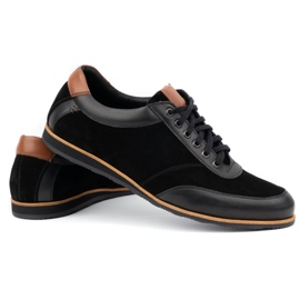 Olivier Chaussures en cuir pour hommes 7007KB noir 3