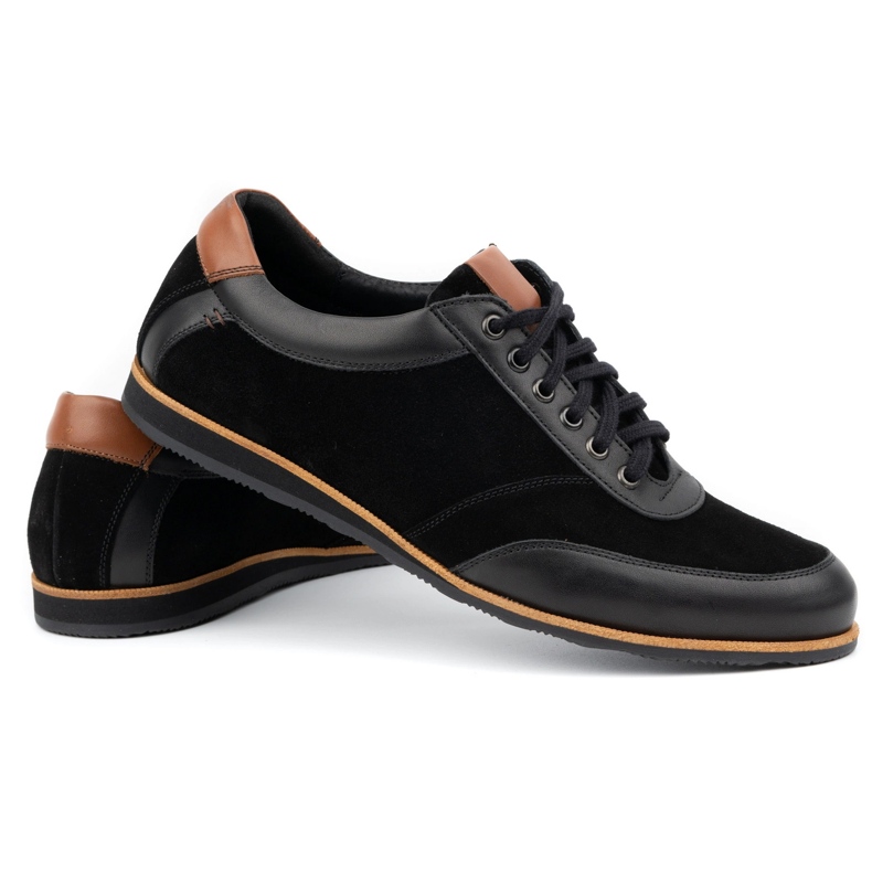 Olivier Chaussures en cuir pour hommes 7007KB noir 3