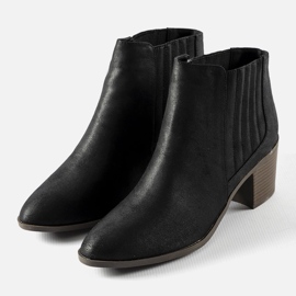 Bottines à enfiler noires Pyramid le noir 1