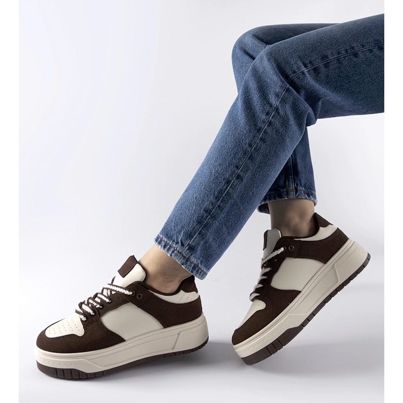 Baskets marron sur la plateforme Crim brun 1 Baskets marron sur la plateforme Crim brun 1